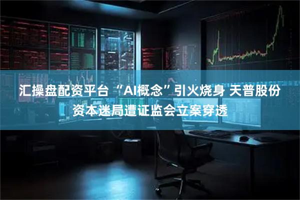 汇操盘配资平台 “AI概念”引火烧身 天普股份资本迷局遭证监会立案穿透